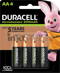 Duracell AA Rechargeable, 2500 mAh 4-pack Front box