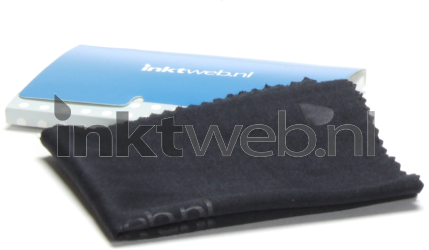 Inktweb.nl microfiber schoonmaakdoekje zwart Combined box and product